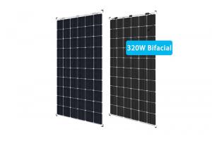 320W photovoltaic frameless bifacial solar panels 24v